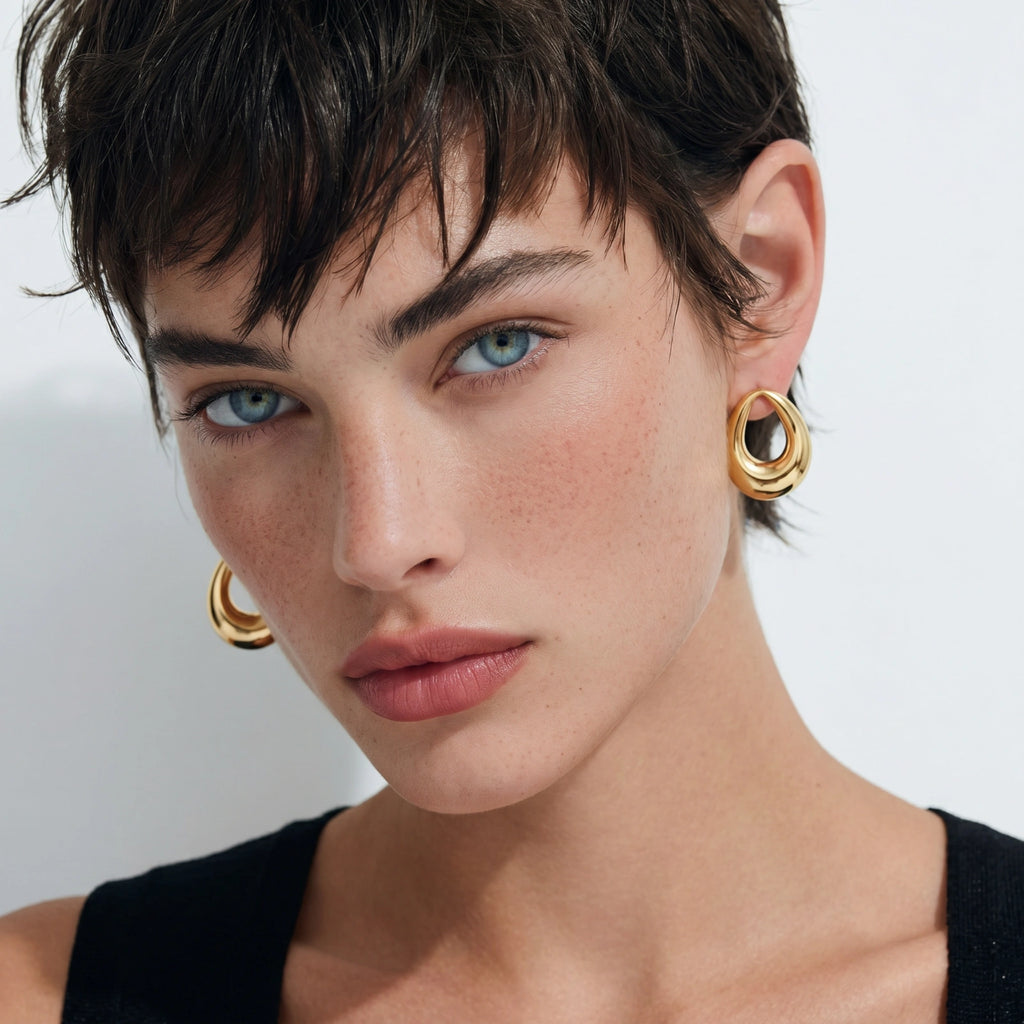Ohrstecker "Golden Loop"